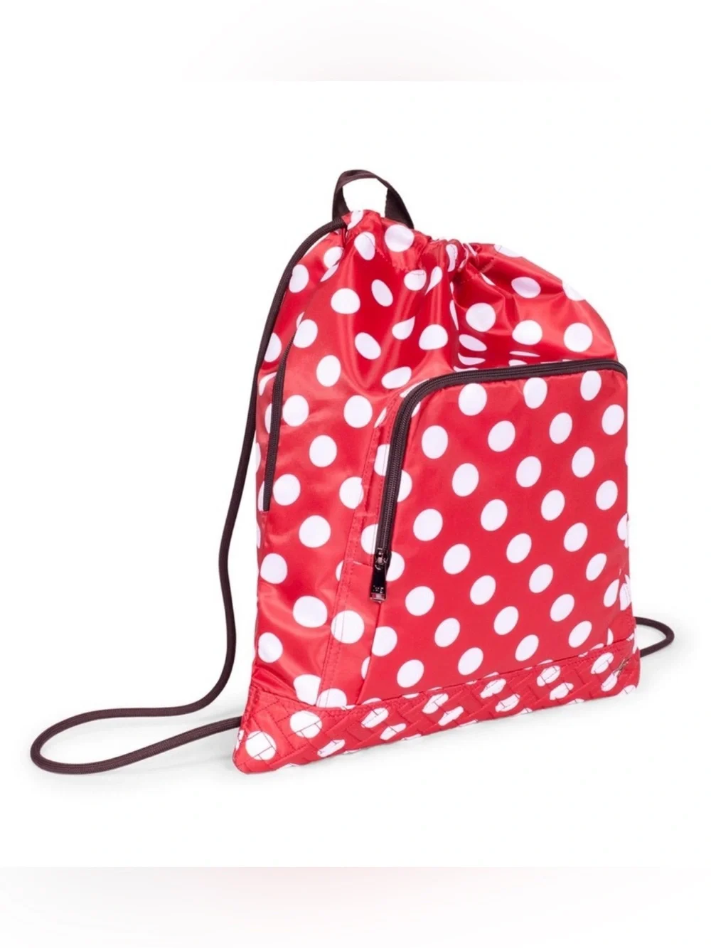 Lug Jumping Jack Drawstring Backpack - Crimson Large Dot (Red, White Polka Dots)